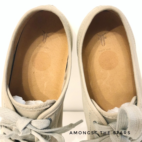 Frye Leather Low Lace Grey Lace Up Sneakers - Picture 7 of 8